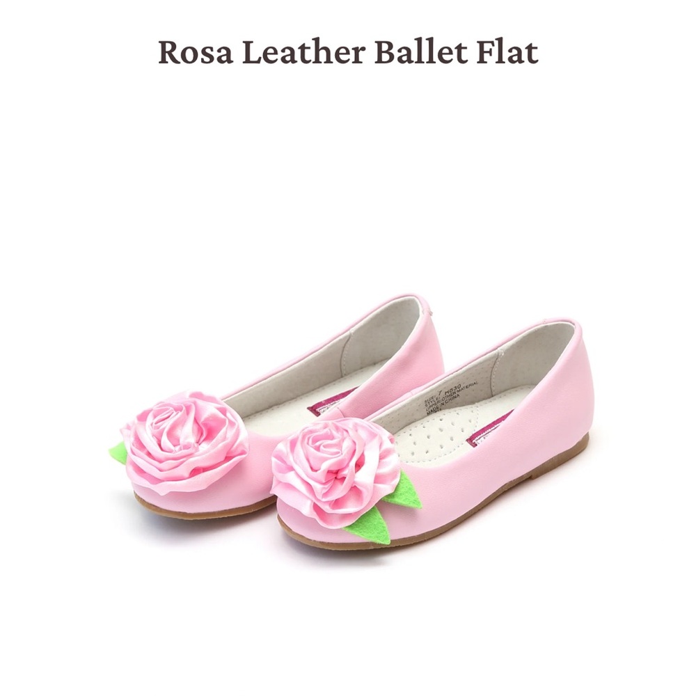 L’amour Rosa Leather Flat